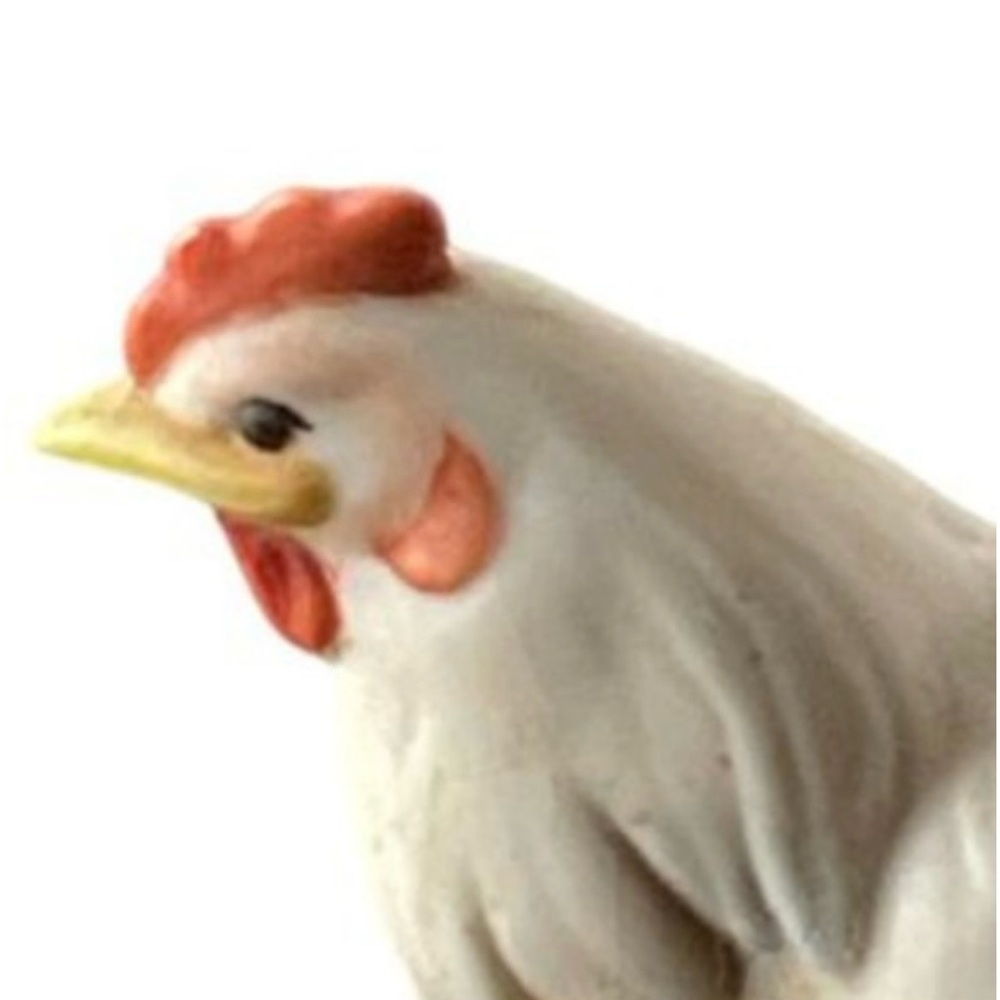 Antique 1920s Chicken Hen Detailed Ceramic Wonderful barnyard animal bisque farm - Picture 6 of 9